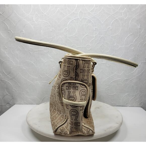 Vintage Etienne Aigner Monogram Logo Tote Shoulder Bag Large Office Pockets - Picture 12 of 16